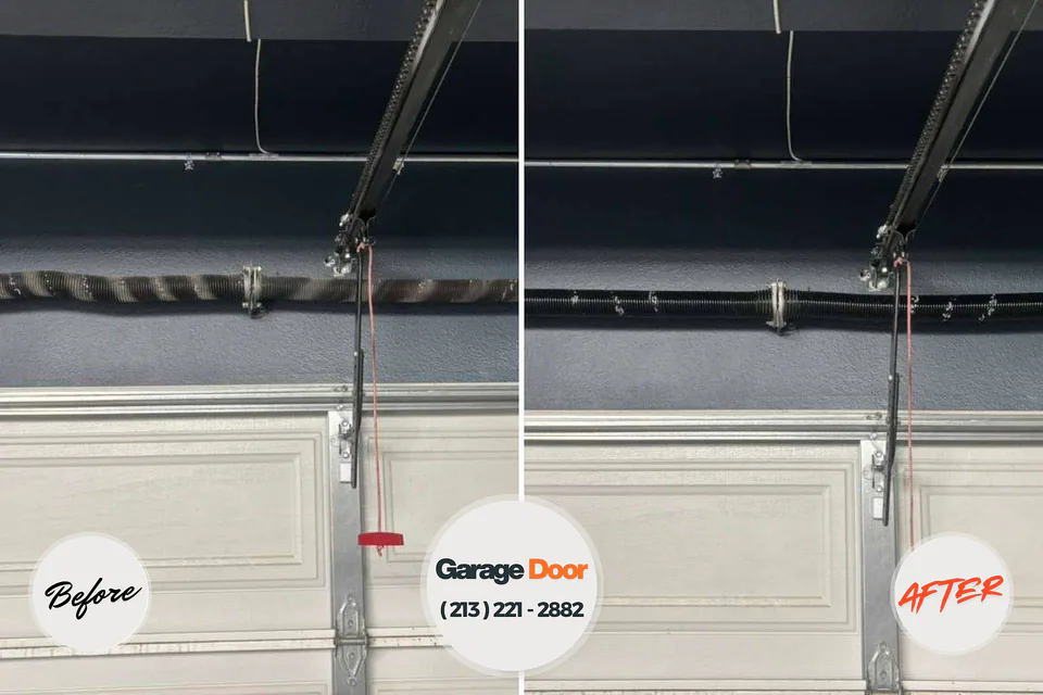 Before and after: garage door repair Helena Valley Northeast, MT